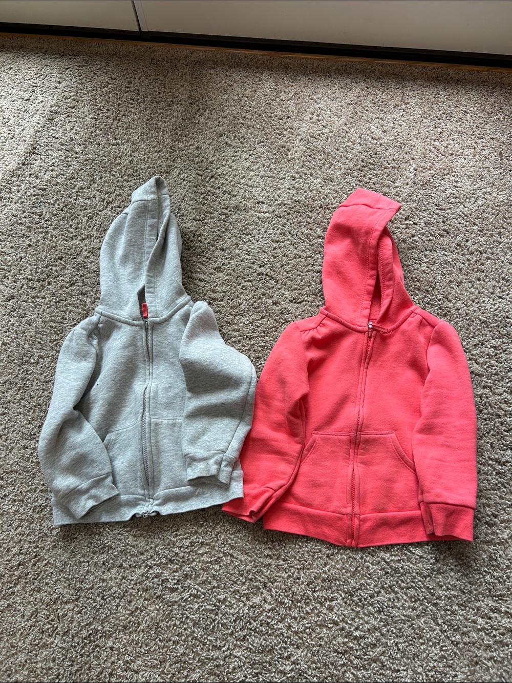 Carters zip up hoodie pair